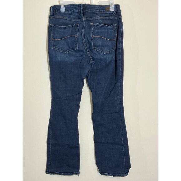 LEE Jeans Women's Dark Wash Regular Fit Boot Cut Stretch Blue Size 14 Medium - Picture 4 of 9